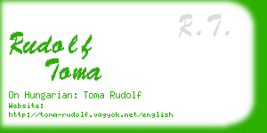 rudolf toma business card